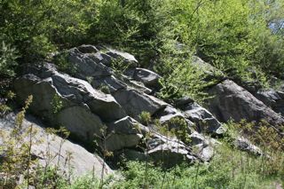Outcropping of rocks