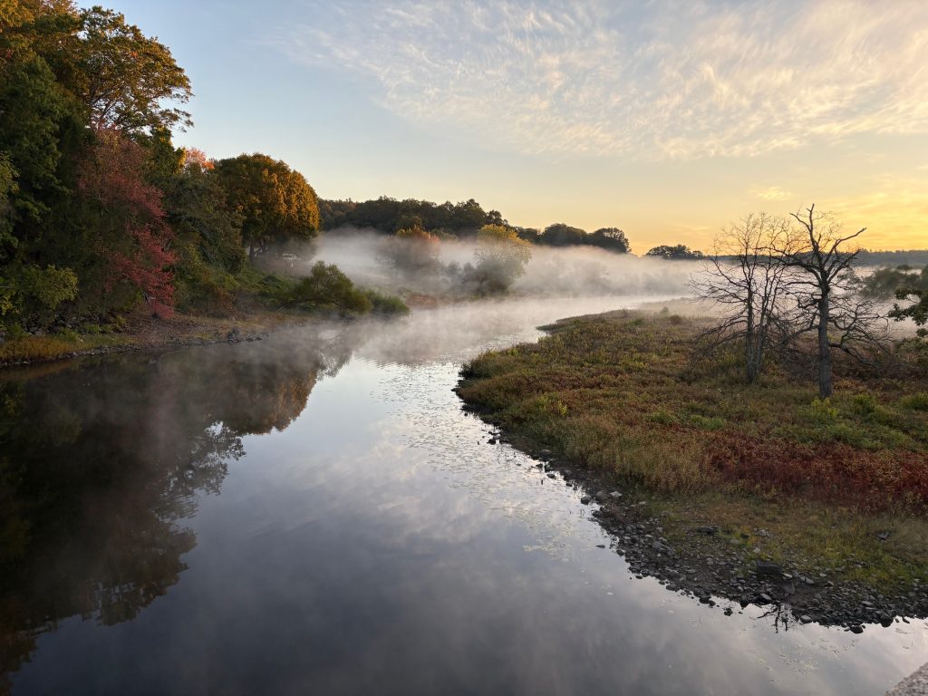 Sudbury River Looking North in Fog.